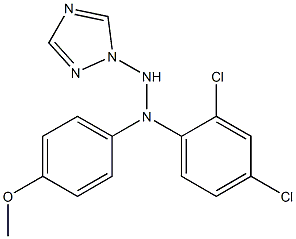 1-(1H-1,2,4-Triazol-1-yl)-2-[4-methoxyphenyl]-2-(2,4-dichlorophenyl)hydrazine Struktur