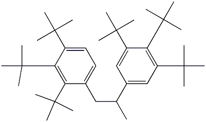 1-(2,3,4-Tri-tert-butylphenyl)-2-(3,4,5-tri-tert-butylphenyl)propane Struktur