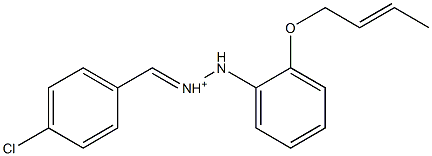 2-[2-(2-Butenyloxy)phenyl]-1-[(4-chlorophenyl)methylene]hydrazinium Struktur