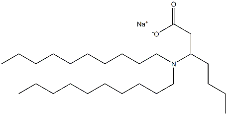 3-(Didecylamino)heptanoic acid sodium salt Struktur