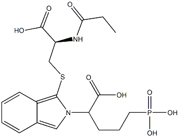 S-[2-(4-Phosphono-1-carboxybutyl)-2H-isoindol-1-yl]-N-propionyl-L-cysteine Struktur