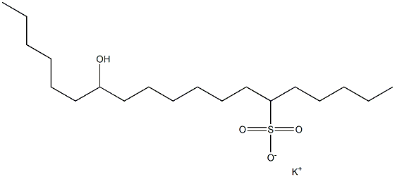 13-Hydroxynonadecane-6-sulfonic acid potassium salt Struktur