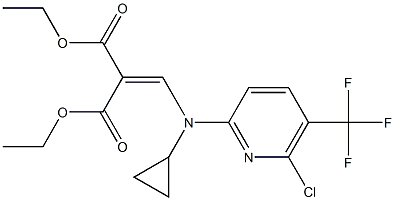 2-[[(Cyclopropyl)[6-chloro-5-(trifluoromethyl)-2-pyridinyl]amino]methylene]malonic acid diethyl ester Struktur