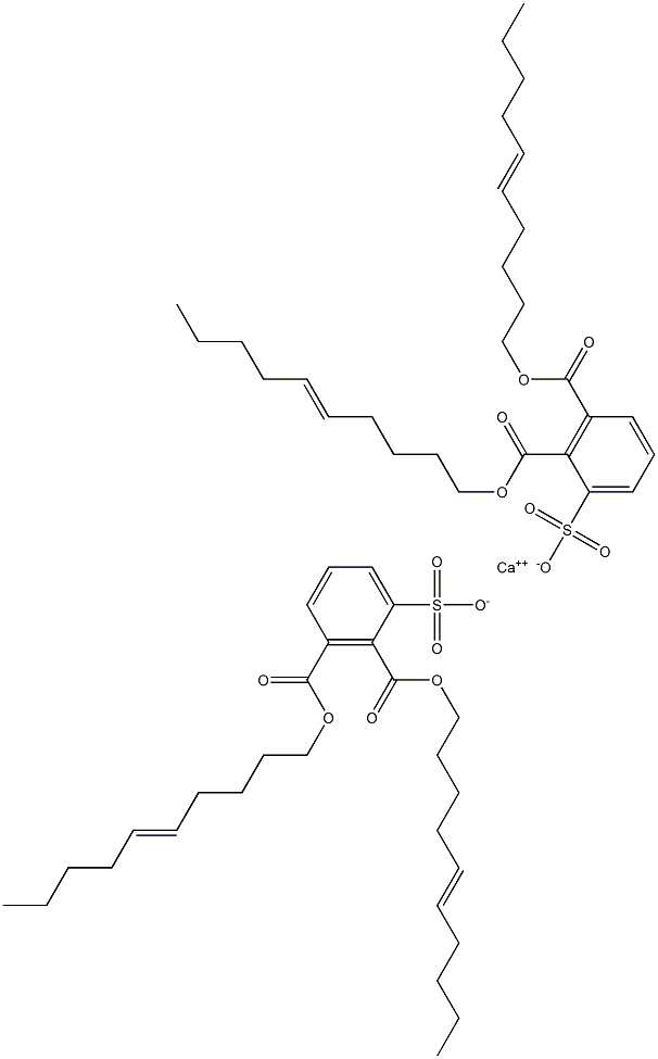 Bis[2,3-di(5-decenyloxycarbonyl)benzenesulfonic acid]calcium salt Struktur