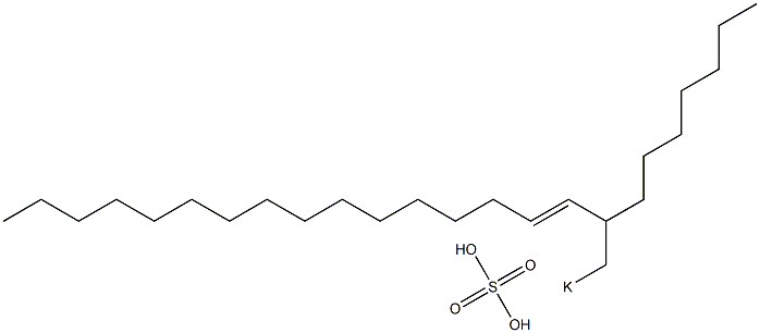 Sulfuric acid 2-heptyl-3-octadecenyl=potassium ester salt Struktur