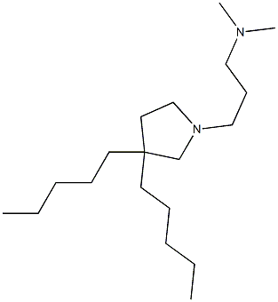 1-(3-Dimethylaminopropyl)-3,3-dipentylpyrrolidine Struktur