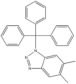 5,6-Dimethyl-1-(triphenylmethyl)-1H-benzotriazole Struktur