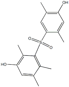 3,4'-Dihydroxy-2,2',5,5',6-pentamethyl[sulfonylbisbenzene] Struktur