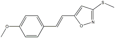 5-[(E)-2-[4-Methoxyphenyl]vinyl]-3-(methylthio)isoxazole Struktur