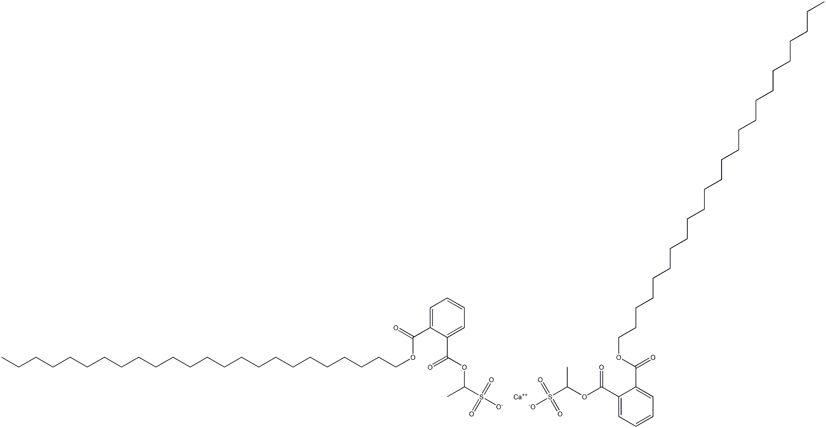 Bis[1-[(2-tetracosyloxycarbonylphenyl)carbonyloxy]ethanesulfonic acid]calcium salt Struktur