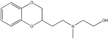 2-[N-[2-(1,4-Benzodioxan-2-yl)ethyl]-N-methylamino]ethanol Struktur