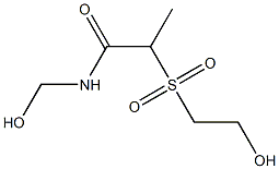 2-(2-Hydroxyethylsulfonyl)-N-(hydroxymethyl)propionamide Struktur