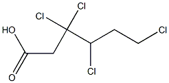 3,3,4,6-Tetrachlorocaproic acid Struktur