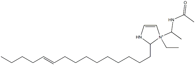 1-[1-(Acetylamino)ethyl]-1-ethyl-2-(10-pentadecenyl)-4-imidazoline-1-ium Struktur