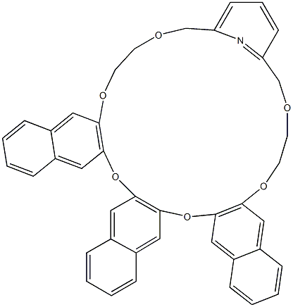 2,6-[[[[Naphthalene-2,3-diylbisoxybis(3,2-naphthylene)]bisoxy]bisethylenebisoxy]bismethylene]pyridine Struktur