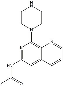 6-Acetylamino-8-(1-piperazinyl)-1,7-naphthyridine Struktur