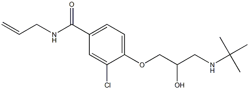 1-[4-[(2-Propenyl)carbamoyl]-2-chlorophenoxy]-3-[tert-butylamino]-2-propanol Struktur