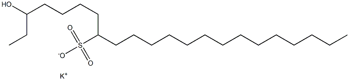 3-Hydroxydocosane-8-sulfonic acid potassium salt Struktur