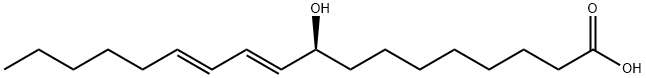 [10E,12E,R,(-)]-9-Hydroxy-10,12-octadecadienoic acid Struktur