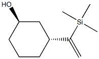 (1R,3R)-3-[1-(Trimethylsilyl)ethenyl]cyclohexan-1-ol Struktur