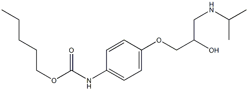 [4-[2-Hydroxy-3-(isopropylamino)propoxy]phenyl]carbamic acid pentyl ester Struktur