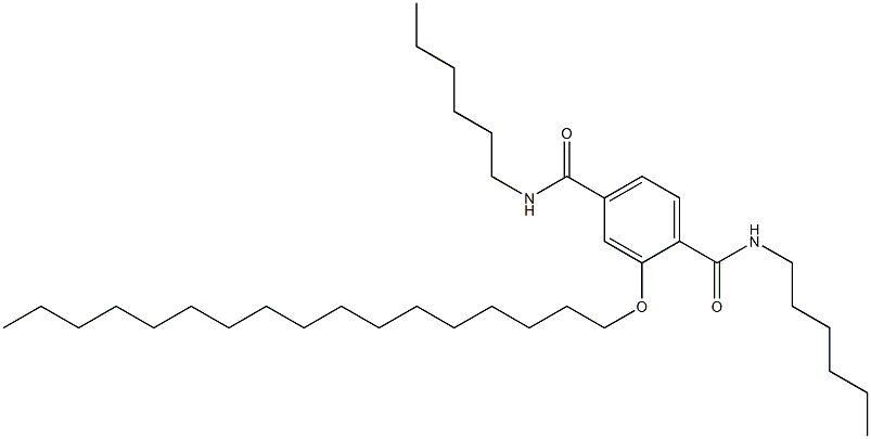 2-(Heptadecyloxy)-N,N'-dihexylterephthalamide Struktur