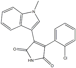 3-(1-Methyl-1H-indol-3-yl)-4-(2-chlorophenyl)-1H-pyrrole-2,5-dione Struktur