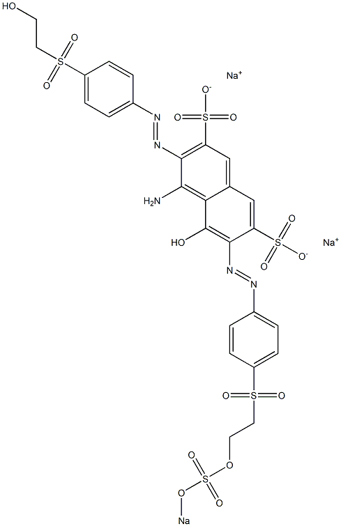 4-Amino-5-hydroxy-3-[p-(2-hydroxyethylsulfonyl)phenylazo]-6-[p-[2-(sodiooxysulfonyloxy)ethylsulfonyl]phenylazo]-2,7-naphthalenedisulfonic acid disodium salt Struktur