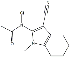 1-Methyl-2-(chloroacetylamino)-4,5,6,7-tetrahydro-1H-indole-3-carbonitrile Struktur