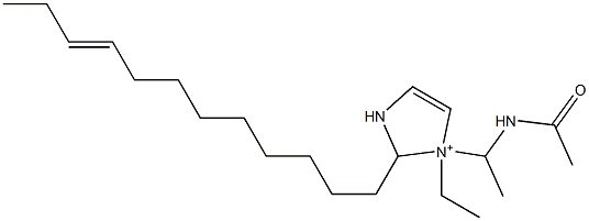 1-[1-(Acetylamino)ethyl]-2-(9-dodecenyl)-1-ethyl-4-imidazoline-1-ium Struktur