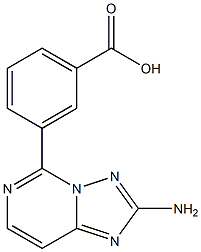 3-(2-Amino[1,2,4]triazolo[1,5-c]pyrimidin-5-yl)benzoic acid Struktur