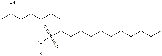 2-Hydroxyoctadecane-8-sulfonic acid potassium salt Struktur