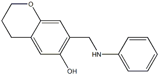 3,4-Dihydro-7-phenylaminomethyl-2H-1-benzopyran-6-ol Struktur