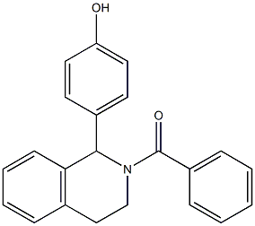 1-(4-Hydroxyphenyl)-2-benzoyl-1,2,3,4-tetrahydroisoquinoline Struktur