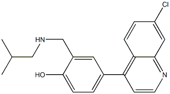 4-(7-Chloroquinolin-4-yl)-2-[[(2-methylpropyl)amino]methyl]phenol Struktur