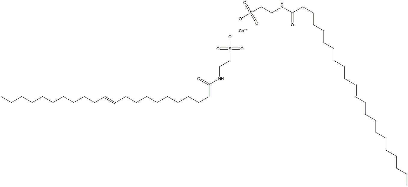 Bis[N-(1-oxo-11-docosen-1-yl)taurine]calcium salt Struktur