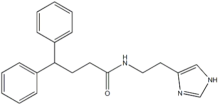 N-[2-(1H-Imidazol-4-yl)ethyl]-4,4-diphenylbutyramide Struktur