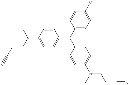 4,4'-(4-Chlorophenylmethylene)bis[N-methyl-N-(2-cyanoethyl)benzenamine] Struktur