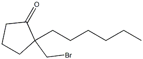 2-Hexyl-2-(bromomethyl)cyclopentan-1-one Struktur