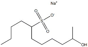 10-Hydroxyundecane-5-sulfonic acid sodium salt Struktur