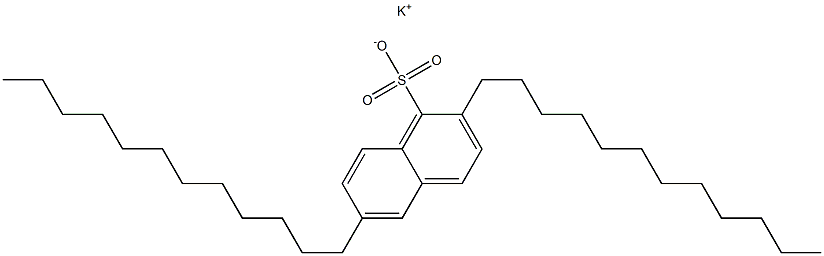 2,6-Didodecyl-1-naphthalenesulfonic acid potassium salt Struktur