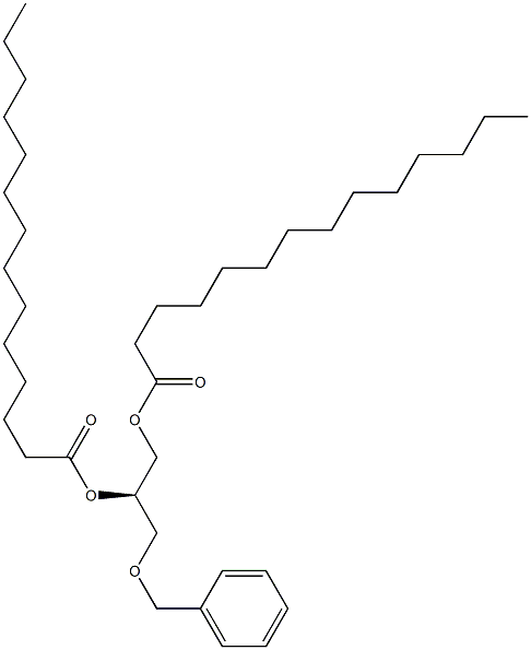 [R,(-)]-3-O-Benzyl-1-O,2-O-dimyristoyl-D-glycerol Struktur