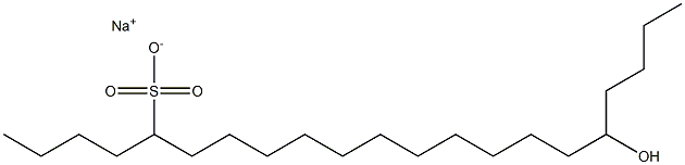 17-Hydroxyhenicosane-5-sulfonic acid sodium salt Struktur