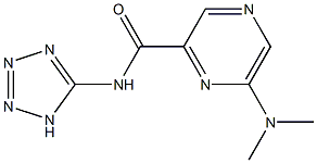 N-(1H-Tetrazol-5-yl)-6-(dimethylamino)pyrazine-2-carboxamide Struktur