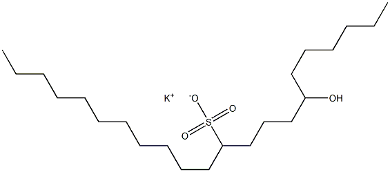 7-Hydroxydocosane-11-sulfonic acid potassium salt Struktur