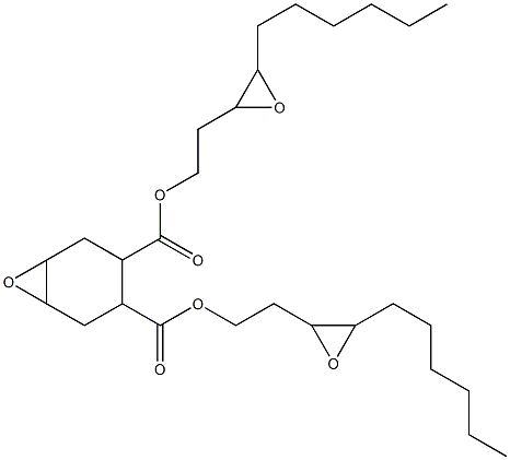 7-Oxabicyclo[4.1.0]heptane-3,4-dicarboxylic acid bis(3,4-epoxydecan-1-yl) ester Struktur