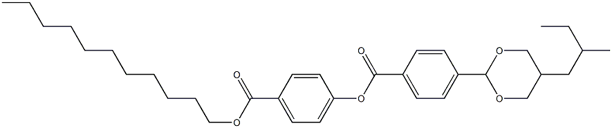 4-[[4-[5-(2-Methylbutyl)-1,3-dioxan-2-yl]benzoyl]oxy]benzoic acid undecyl ester Struktur