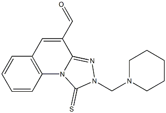 1,2-Dihydro-1-thioxo-2-(piperidinomethyl)[1,2,4]triazolo[4,3-a]quinoline-4-carbaldehyde Struktur