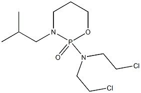 Tetrahydro-2-[bis(2-chloroethyl)amino]-3-(2-methylpropyl)-2H-1,3,2-oxazaphosphorine 2-oxide Struktur