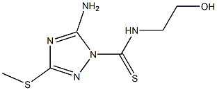 5-Amino-3-(methylthio)-N-(2-hydroxyethyl)-1H-1,2,4-triazole-1-carbothioamide Struktur